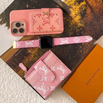 LV Luxury Leather Card Holder Phone Case for iPhone 17 16 15 14 THEROXYMOB