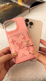 LV Luxury Leather Card Holder Phone Case for iPhone 17 16 15 14 THEROXYMOB
