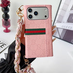 Leather Wallet with Scarf Strap For iPhone 12-18 Pro & Pro Max