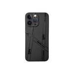 HRM Matte Leather Case with Stamped Logo for iPhone 12-18 Pro & Pro Max