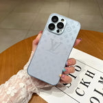 LUXURY LV FROSTED MATTE  CASE FOR IPHONE 16 15 14