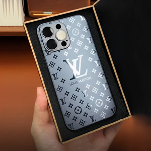 LUXURY LV FROSTED MATTE  CASE FOR IPHONE 16 15 14