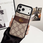 Louis V Card Holder Case For iPhone 17/ 16/ 15/ 14