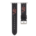 Gucci-Inspired snake Printed Leather Band for Apple Watch Series