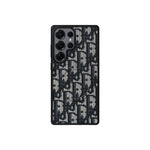 Dior-Inspired Oblique Jacquard Case for Samsung Galaxy S21-S26 Series