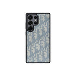 Dior-Inspired Oblique Jacquard Case for Samsung Galaxy S21-S26 Series