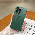 LUXURY LV FROSTED MATTE  CASE FOR IPHONE 16 15 14