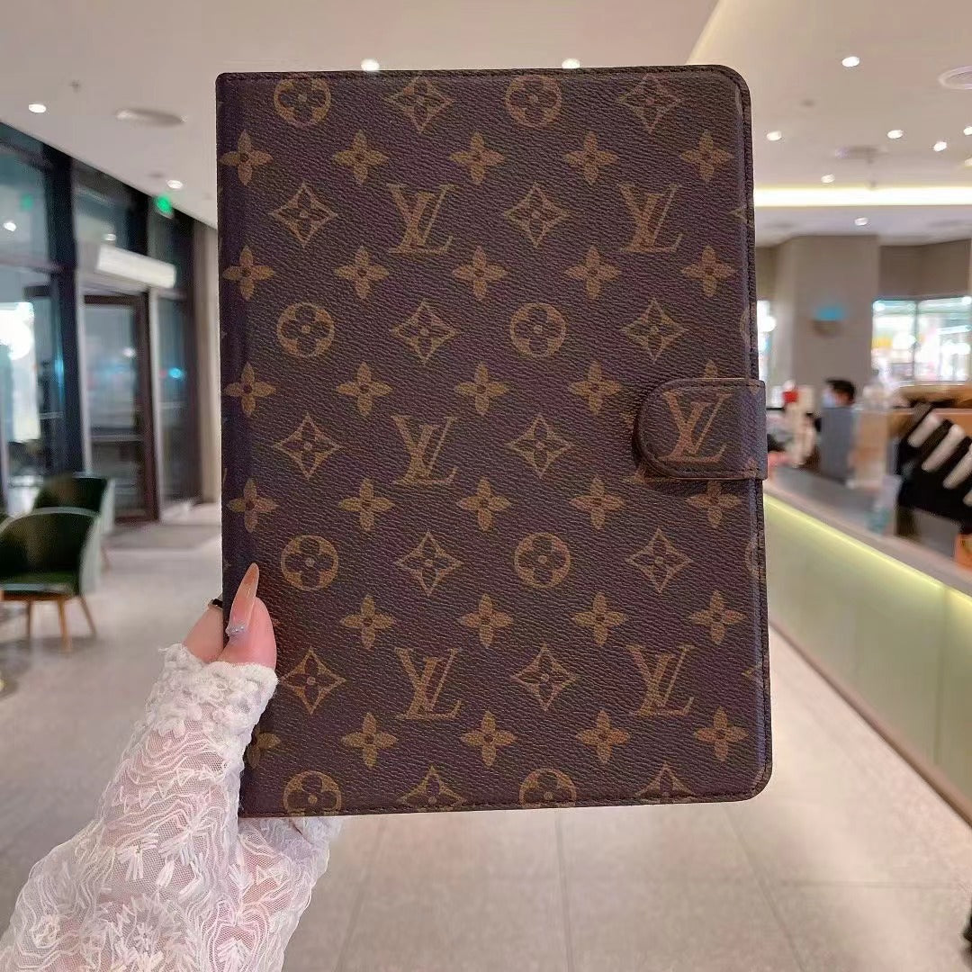 Luxury Louis Vuitton Canvas Monogram Leather Fresh Summer Theme Pattern Apple iPad case