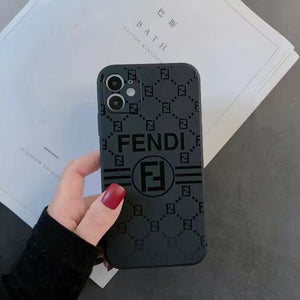 Luxury Letters Black Embossed Effect Phone Case For iPhone 15 14 13