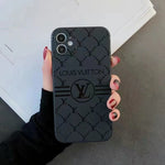 Luxury Letters Black Embossed Effect Phone Case For iPhone 15 14 13