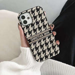 Luxury Brand Vertical Belt Stitched Case Cover For iPhone