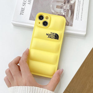 LUXURY FASHION LEATHER THE NORTH FACE PHONE CASE FOR IPHONE 13 TO 15