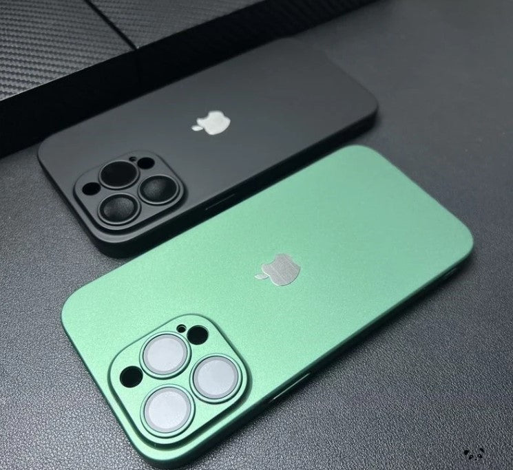 Premium PC Matte with Shine Logo with Camera Protection For iPhone Series