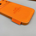 HRM Leather Flap Pocket Phone Case with Embossed Logo for iPhone 14-18 Pro & Pro Max