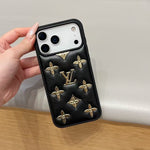 Luxury Monogram Designer Leather Cover For iPhone 17/ 16 / 15 / 14