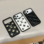 Luxury Monogram Designer Leather Cover For iPhone 17/ 16 / 15 / 14