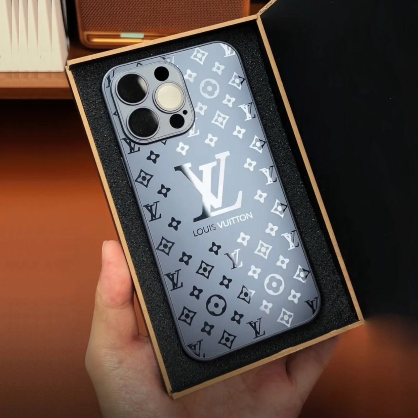 Luxury Louis Vuitton Frosted Matte  Case for iPhone 13 / 14 / 15 Series