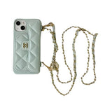 Chanel Genuine Leather Wallet Leather Crossbody Bag Apple iPhone Case Roxy New 2