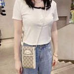 Fshion Brand Designer Crossbody Purse Leather Belt Case Holster