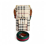 Luxury Burberry Monogram Multi-Pocket Crossbody Phone Bag