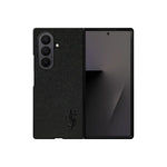 Luxury YSL Leather Case Black for Samsung Galaxy Z Fold & Z Flip Series