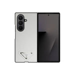 Prada Luxury White Leather Case for Samsung Galaxy Z Fold & Z Flip Series