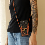 CLASSIC CELINE IPHONE CASE CROSSBODY DARK PRINT