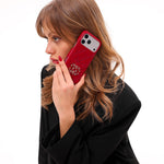 Chanel Quilted Caviar Leather Case with Chain Logo Emblem for iPhone