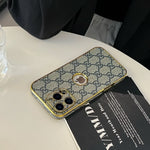 High Quality Electroplated Frame Ophidia  Leather Apple iPhone Case Roxy New 2