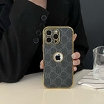 High Quality Electroplated Frame Ophidia  Leather Apple iPhone Case Roxy New 2
