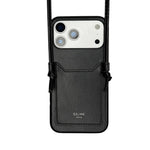 Classic Celine iPhone Case with Card Holder Black for iPhone 12-18 Pro & Pro Max