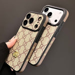 Luxury GG iPhone Case with Interchangeable Camera Lens Frames