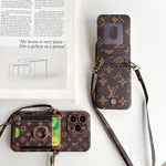 CROSSBODY CARD HOLDER LV MONOGRAM LEATHER APPLE PHONE CASE