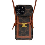 CLASSIC CELINE IPHONE CASE CROSSBODY DARK PRINT