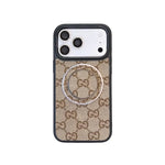 Designer Monogram MagSafe Case with Lens Rings For iPhone 13-18 Pro & Pro Max