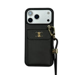 CALASSIC CELINE IPHONE CASE SINGLE CROSSBODY BLACK