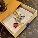 Luxury Louis Vuitton Designer Key Chain Fortune Cube Bag Charm