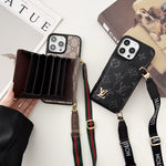 Crossbody LV Wallet Accordion Card Holder Canvas iPhone Leather Gucci Ophidia GG Samsung Cover