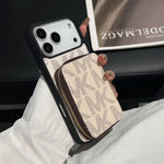 Luxury M-K-Inspired Phone Case with Card Holder For iPhone 17 / 16 / 15 / 14