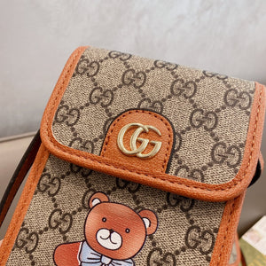 Cute bear cartoon mobile phone shoulder bag