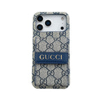 Stylish GG iPhone Case with Card Holder for iPhone 12-17