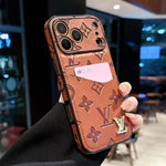 Lv Luxury Phone Case With Card Holder For iPhone 17/ 16 / 15 / 14