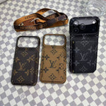 Monogram LV Leather Phone Case For iPhone 17 / 16 / 15 / 14