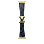 LEATHER CANVAS LUXURY APPLE WATCH STRAP Roxy New 2