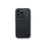 3D Monogram Embossed Leather  Case for iPhone