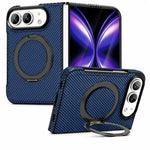 Carbon Fiber Magnetic Ring Stand Case for iPhone Duo