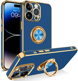 Shiny Plating Gold Slim Thin Soft TPU Rugged Bumper Shockproof Case for iPhone