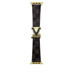 LEATHER CANVAS LUXURY APPLE WATCH STRAP Roxy New 2