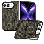 Carbon Fiber Magnetic Ring Stand Case for iPhone Duo