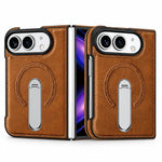 Leather Magnetic Ring Stand Case for iPhone Duo